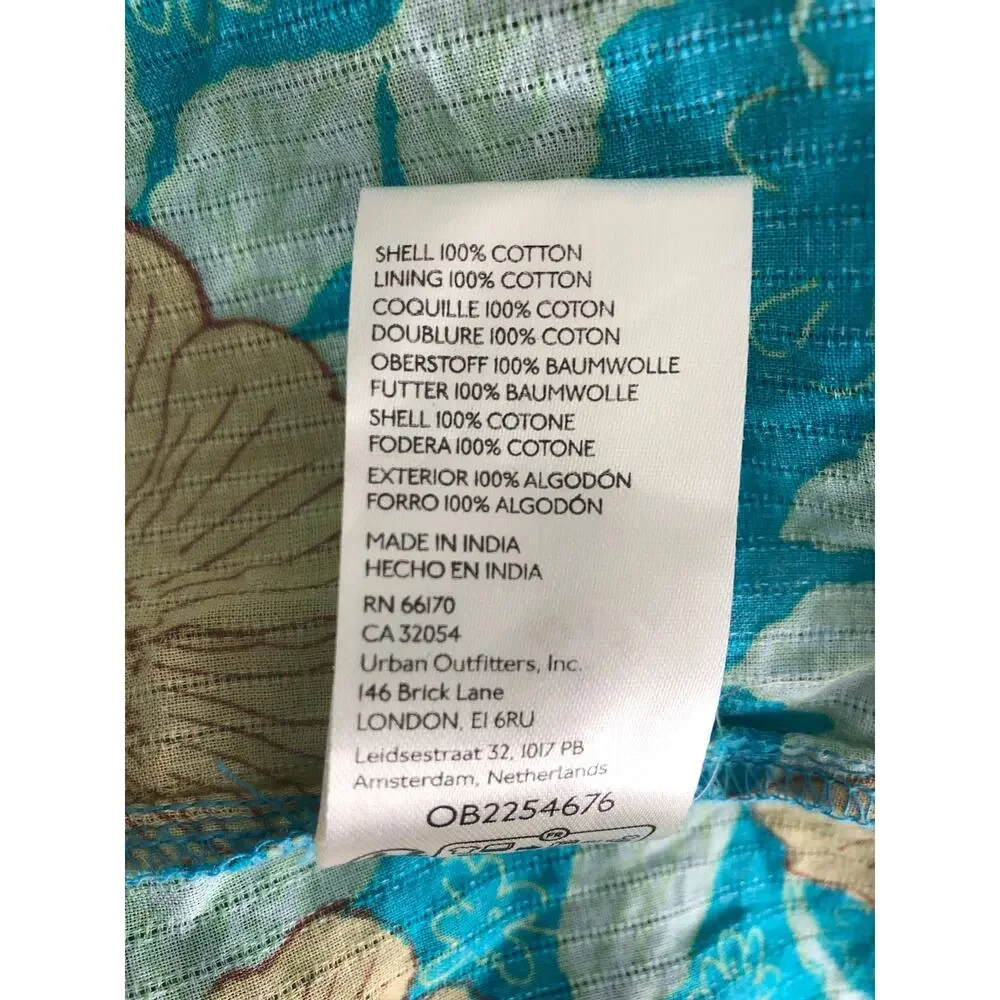 Free People Adriel Midi Dress Hawaiian Ocean Combo Women's Medium NEW - Picture 10 of 11